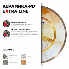 Характеристики и применение алмазного отрезного круга Diam Extra Line 1A1R Корона Керамика-PD 180 мм Характеристики и применение алмазного отрезного круга Diam Extra Line 1A1R Корона Керамика-PD 180 мм