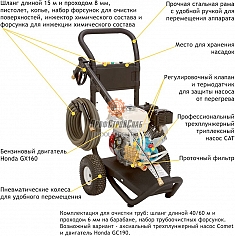 Характеристики высоконапорных водоструйных аппаратов Посейдон ВНА-Б-210-10