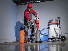 Использование установки алмазного бурения Voll Industrial V-Kit 250