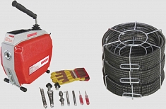 Комплектация электромеханической машины для прочистки канализационных труб Rotorica Rotor King Комплектация электромеханической машины для прочистки канализационных труб Rotorica Rotor King