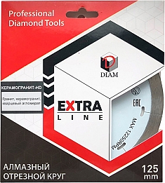 Упаковка алмазного отрезного круга Diam Extra Line 1A1R Корона Керамогранит-HD 125 мм Упаковка алмазного отрезного круга Diam Extra Line 1A1R Корона Керамогранит-HD 125 мм